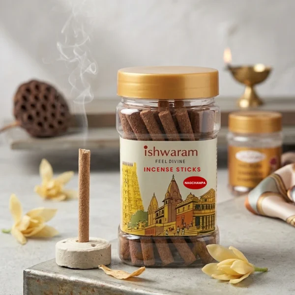Ishwaram Nagchampa Bamboo-less Incense Sticks – 31 Units (Monthly Pack)